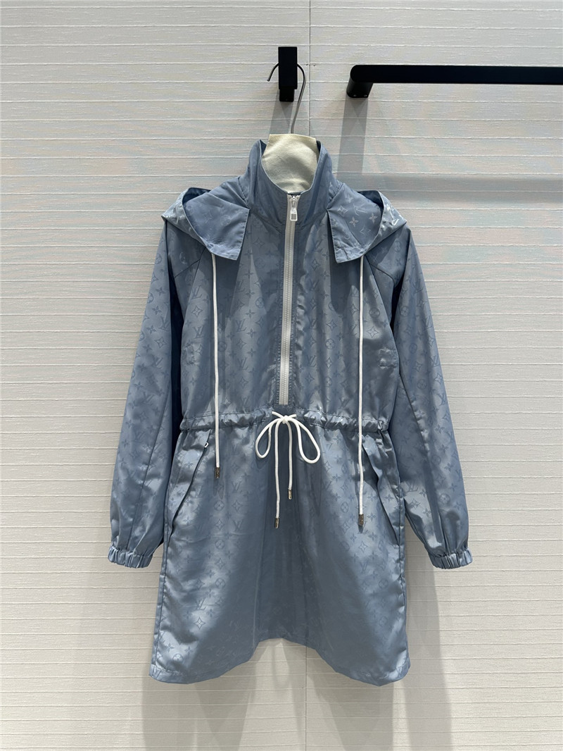 l0vis Vvtt0n lv hooded trench dress replicas clothes