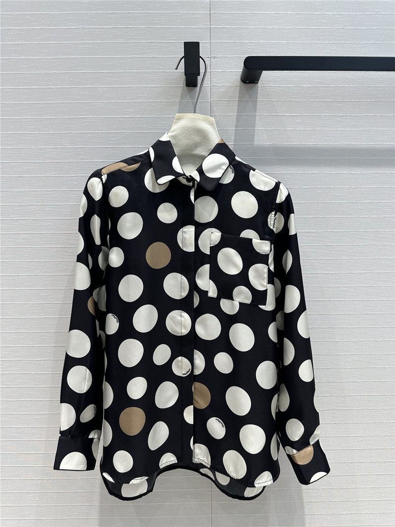 Vanitoo polka dot print silk shirt replica clothes