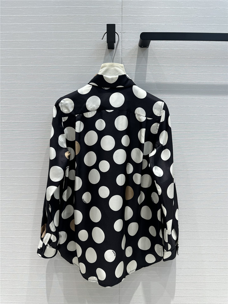 Vanitoo polka dot print silk shirt replica clothes