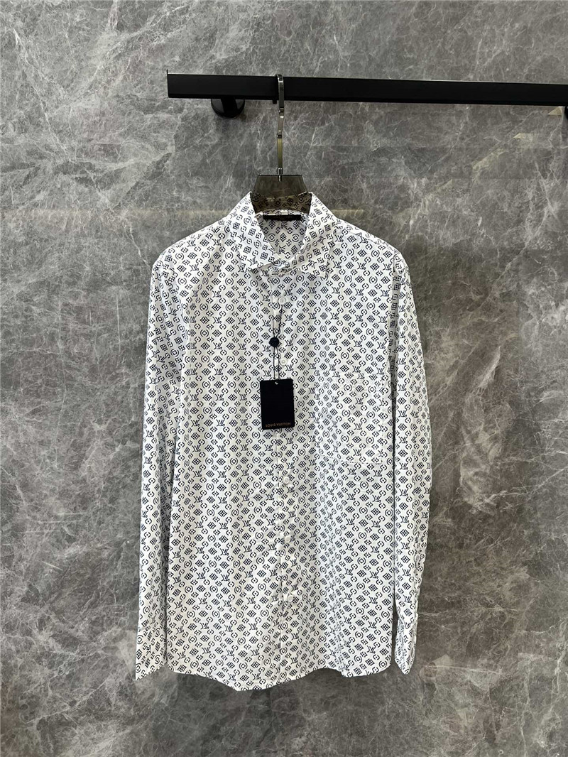 l0vis Vvtt0n lv letter print long sleeve shirt replicas clothes