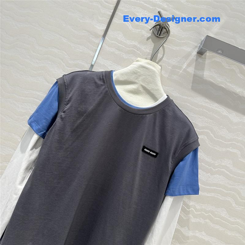 M1um1u color tone three-piece t replica clothes