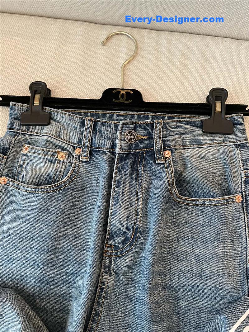 Ch**el new distressed jeans replica clothes