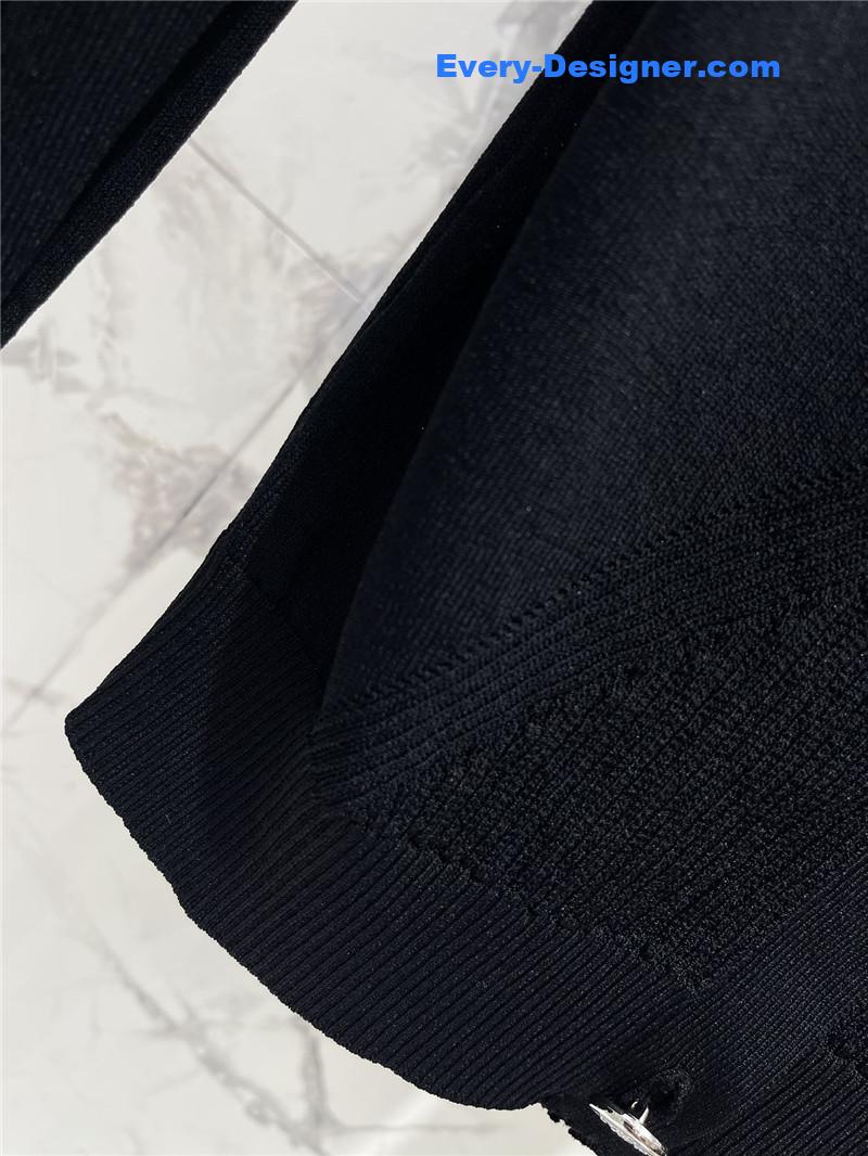 Ch**el hollow knit crew neck cardigan replica d&g clothing