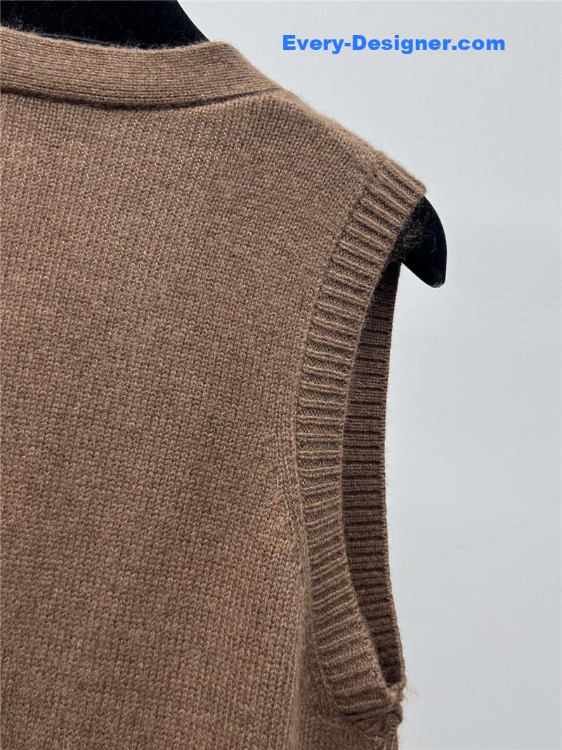 Ch**el crystal button wool vest replica d&g clothing