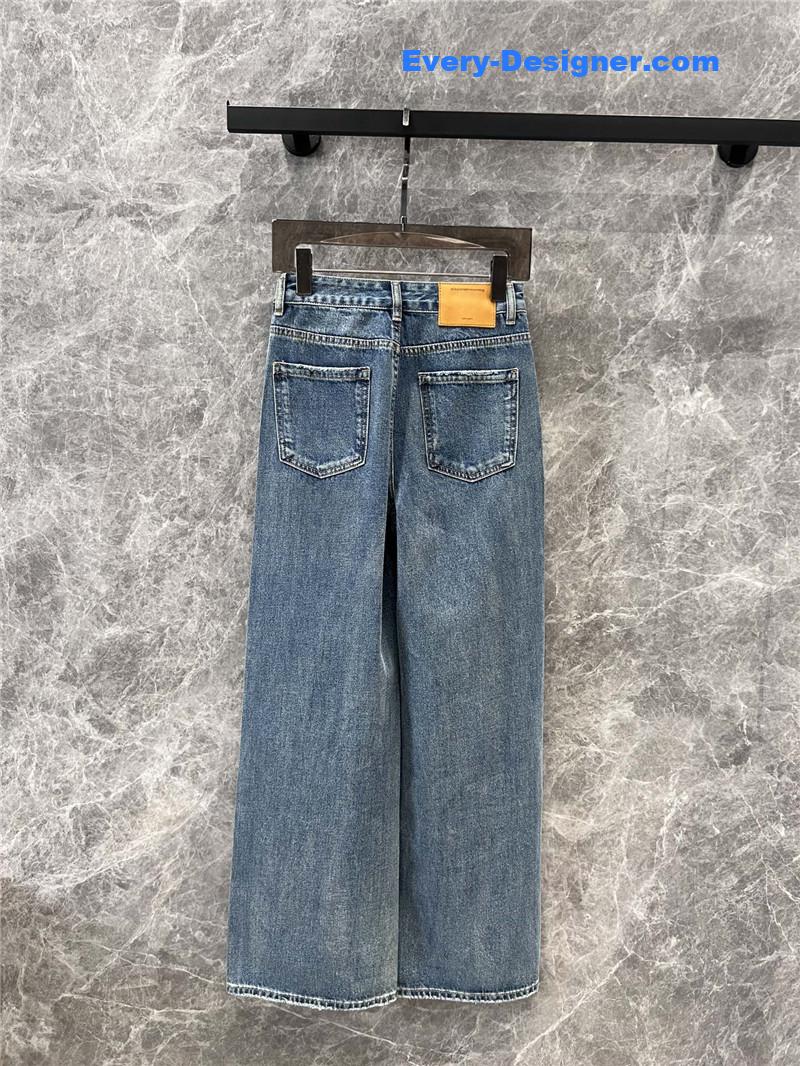 A1exa*der wang rhinestone denim trousers replicas clothes
