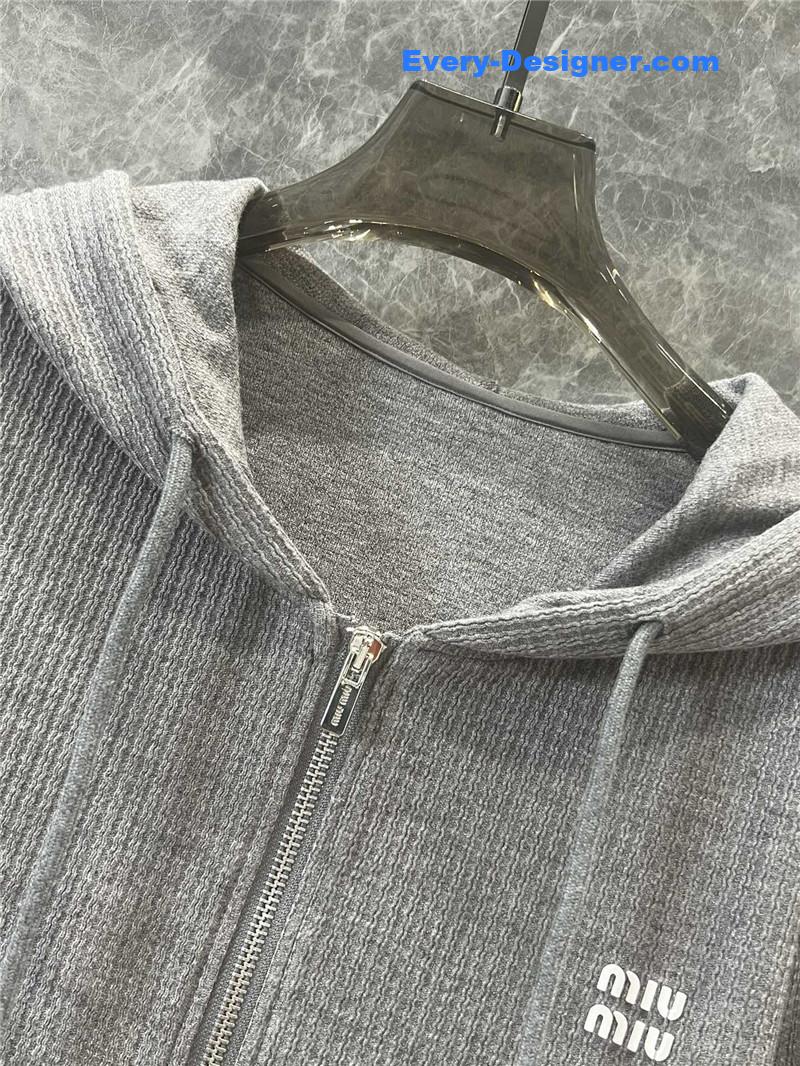 M1um1u casual hooded jacket replica designer clothes