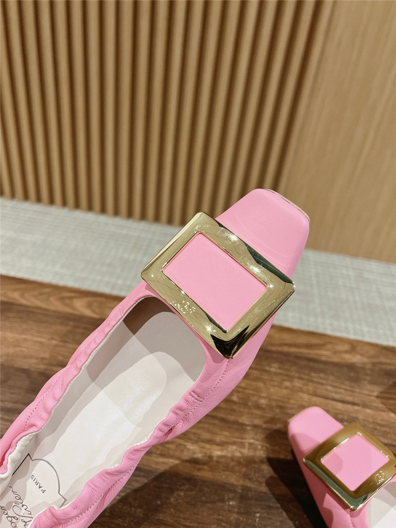 roger u1u1er belle u1u1er ballerinas in pink leather