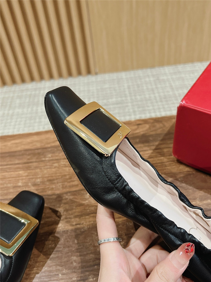 roger u1u1er belle u1u1er ballerinas in black leather
