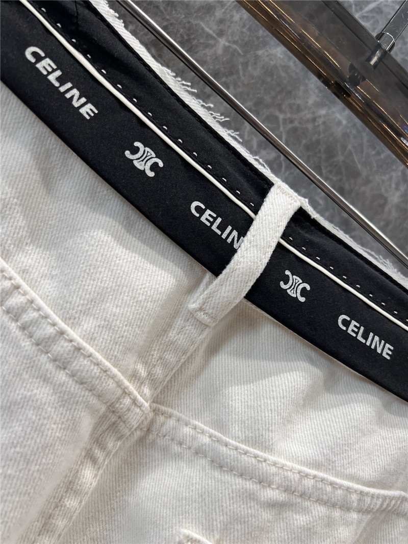 Ce1i*e logo micro waistband denim trousers replica d&g clothing
