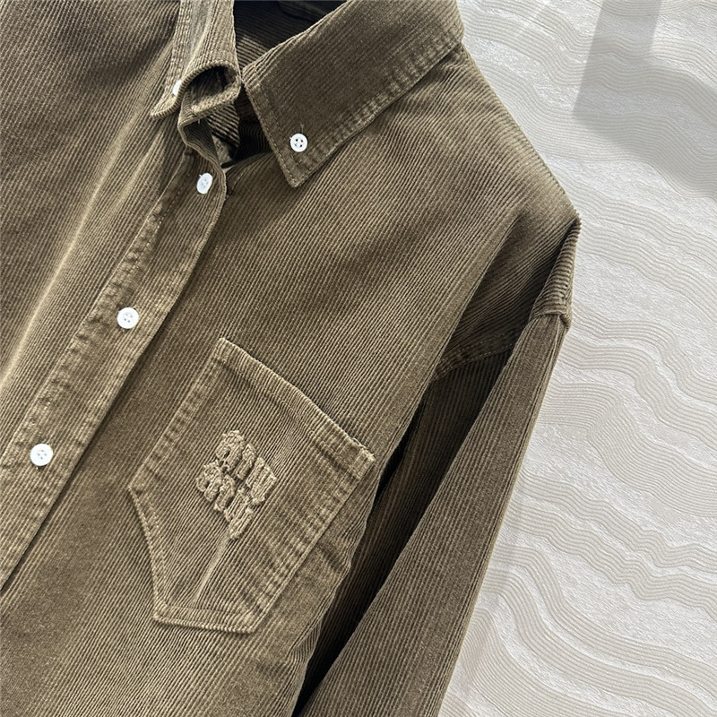 M1um1u corduroy shirt jacket replica d&g clothing