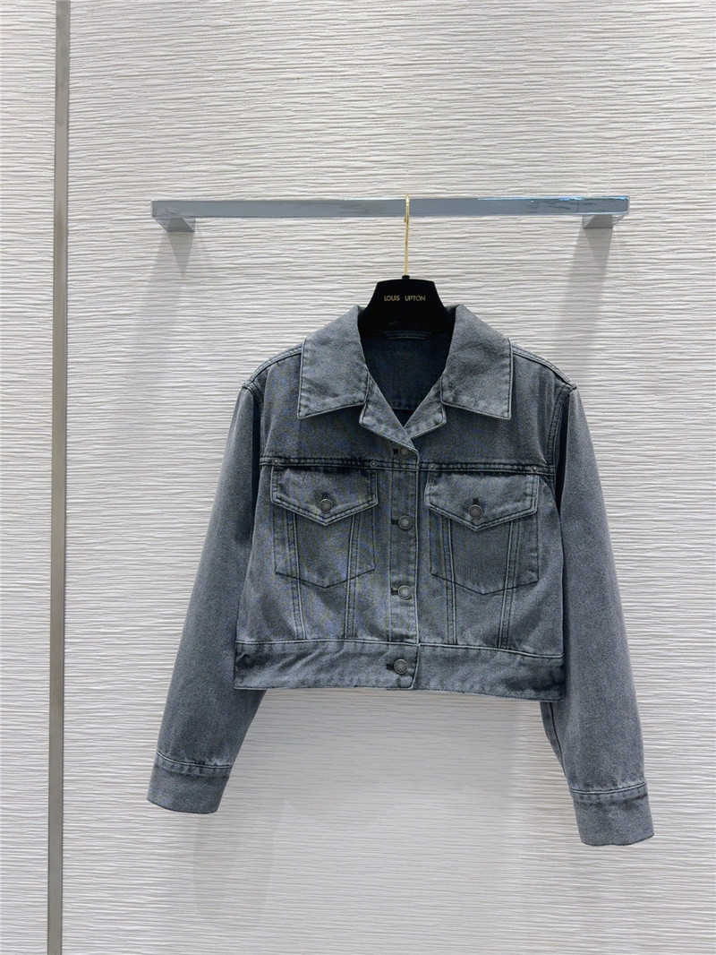 l0vis Vvtt0n cropped grey denim jacket