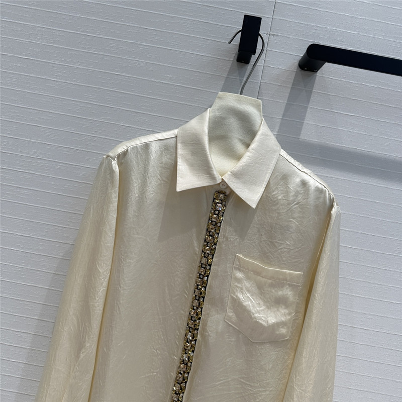 pra*a beaded D1am0nd collar shirt replica clothing sites
