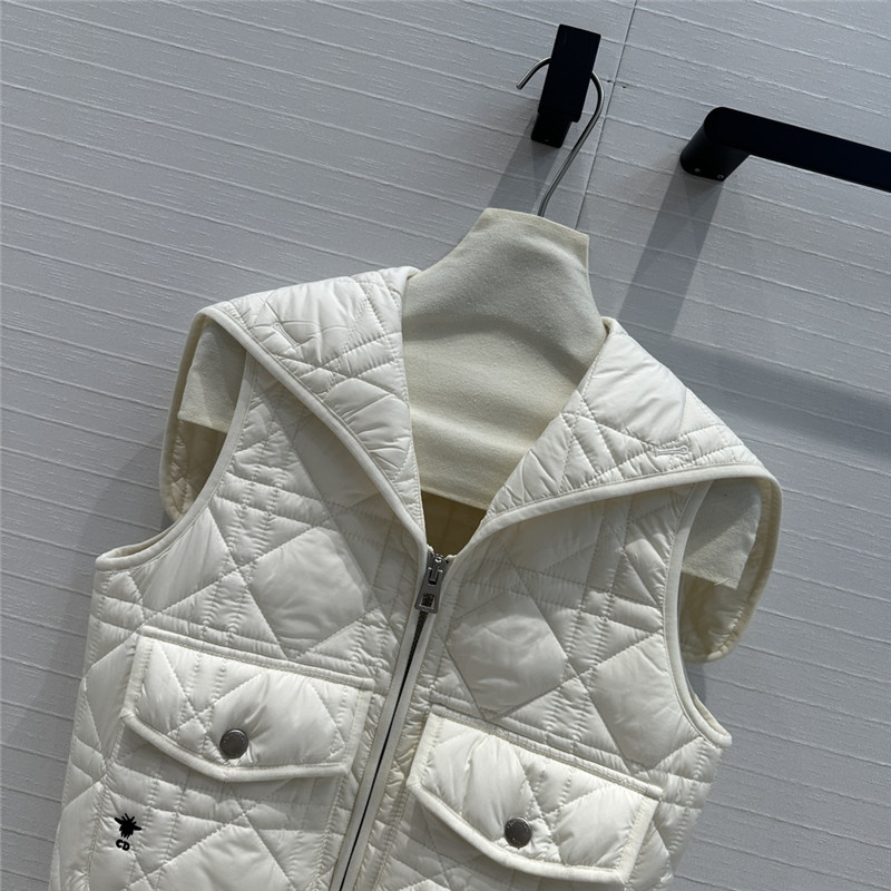 D10r rattan check quilted padded vest jacket replica clothes