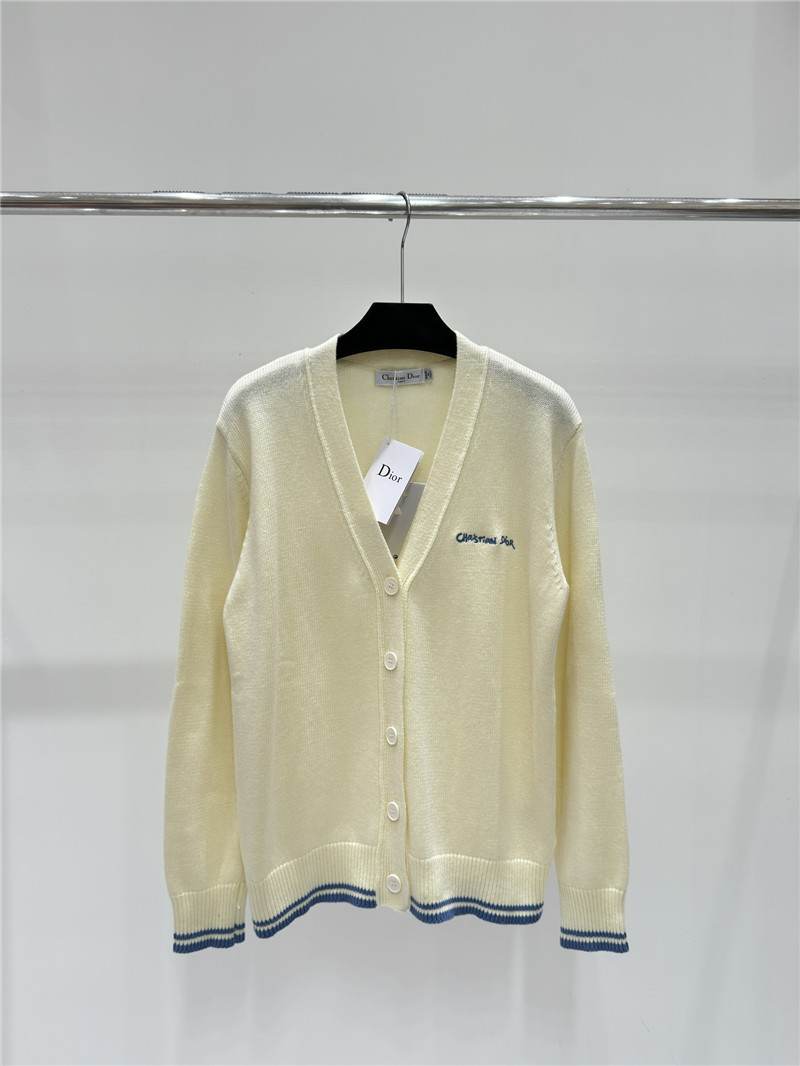 D10r letter embroidered knitted cardigan replica clothes