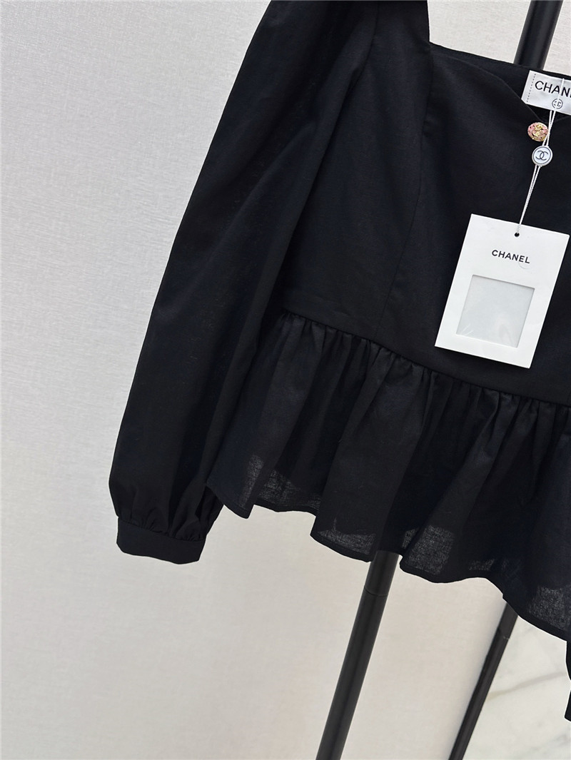 Ch**el cotton and linen shirt replica clothing sites
