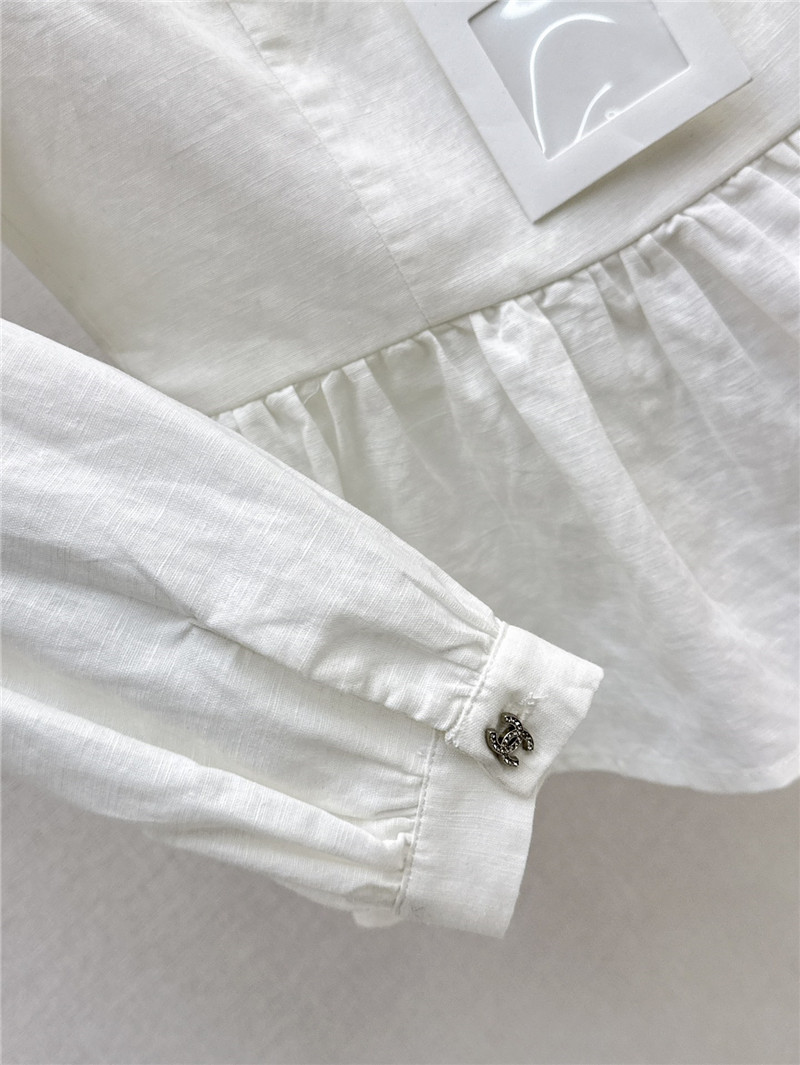 Ch**el cotton and linen shirt replica clothing sites