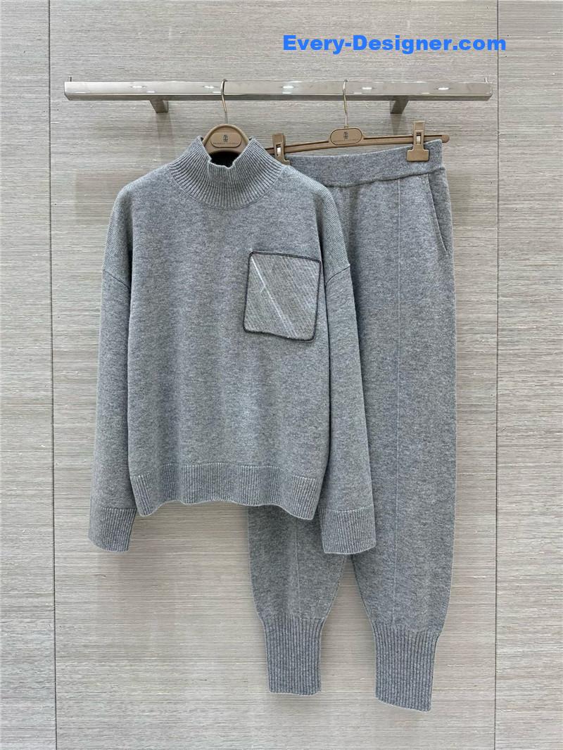 BC sequined cashmere top + pants set replicas clothes