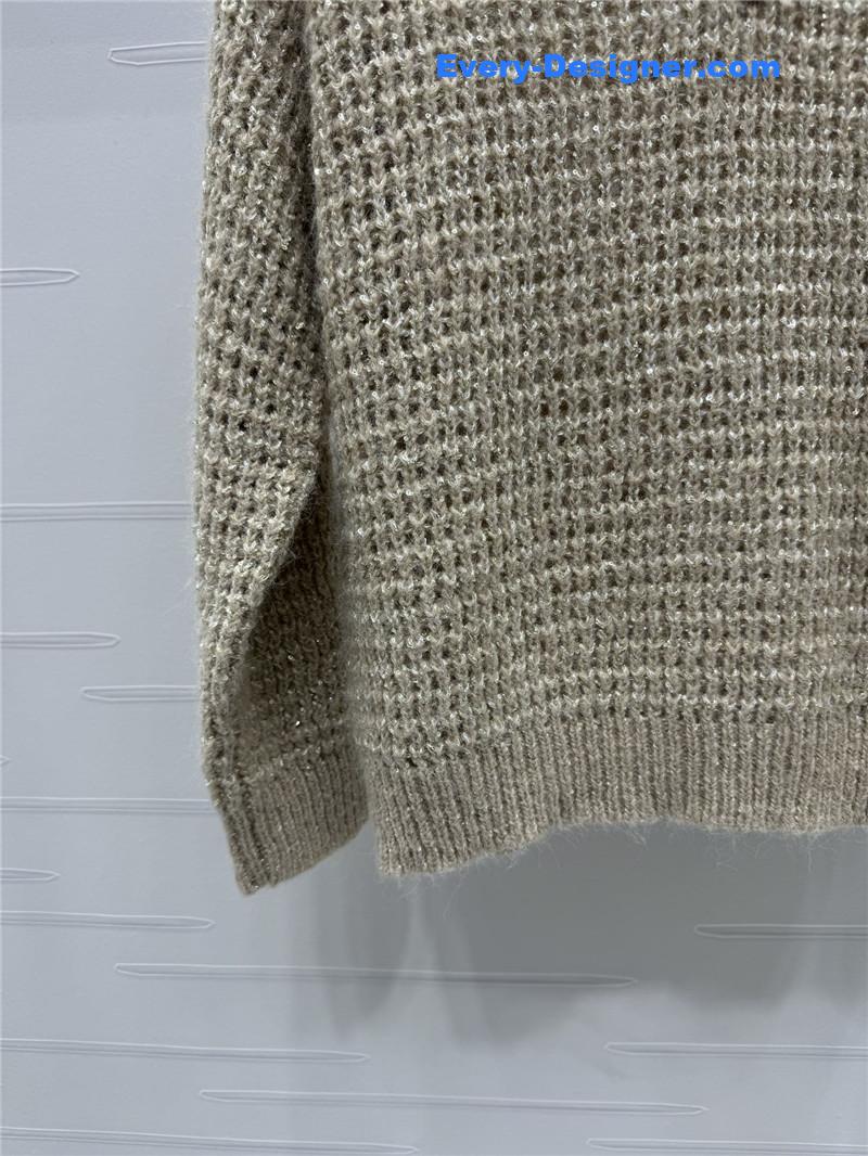 BC sequined V-neck long-sleeved sweater replica clothes