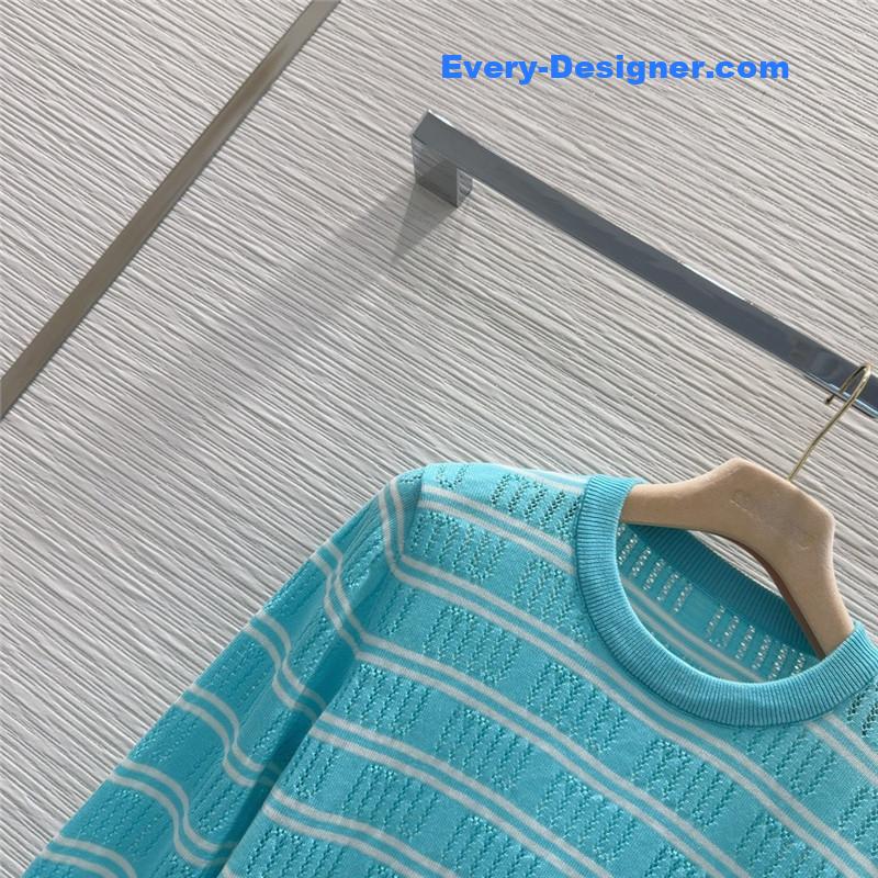 M1um1u striped hollow sweater replica d&g clothing