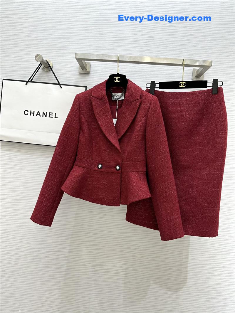 Ch**el soft tweed suit replica designer clothing websites