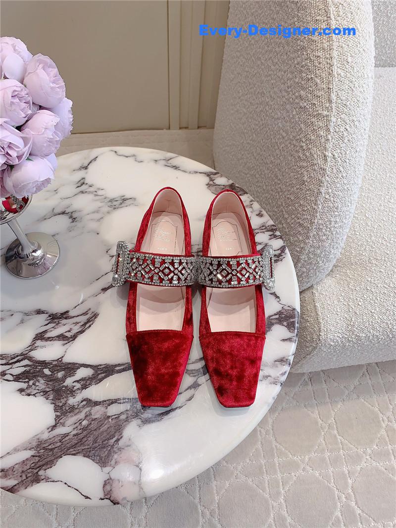 roger u1u1er belle u1u1er mary janes in velvet red