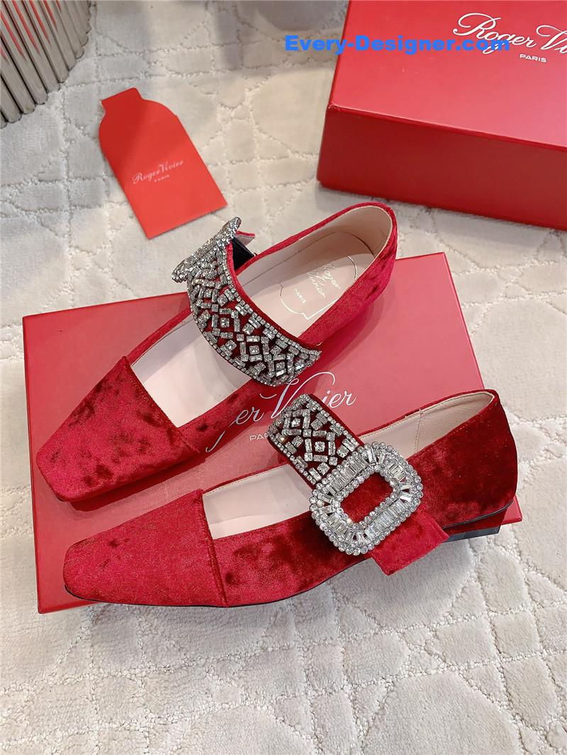 roger u1u1er belle u1u1er mary janes in velvet red