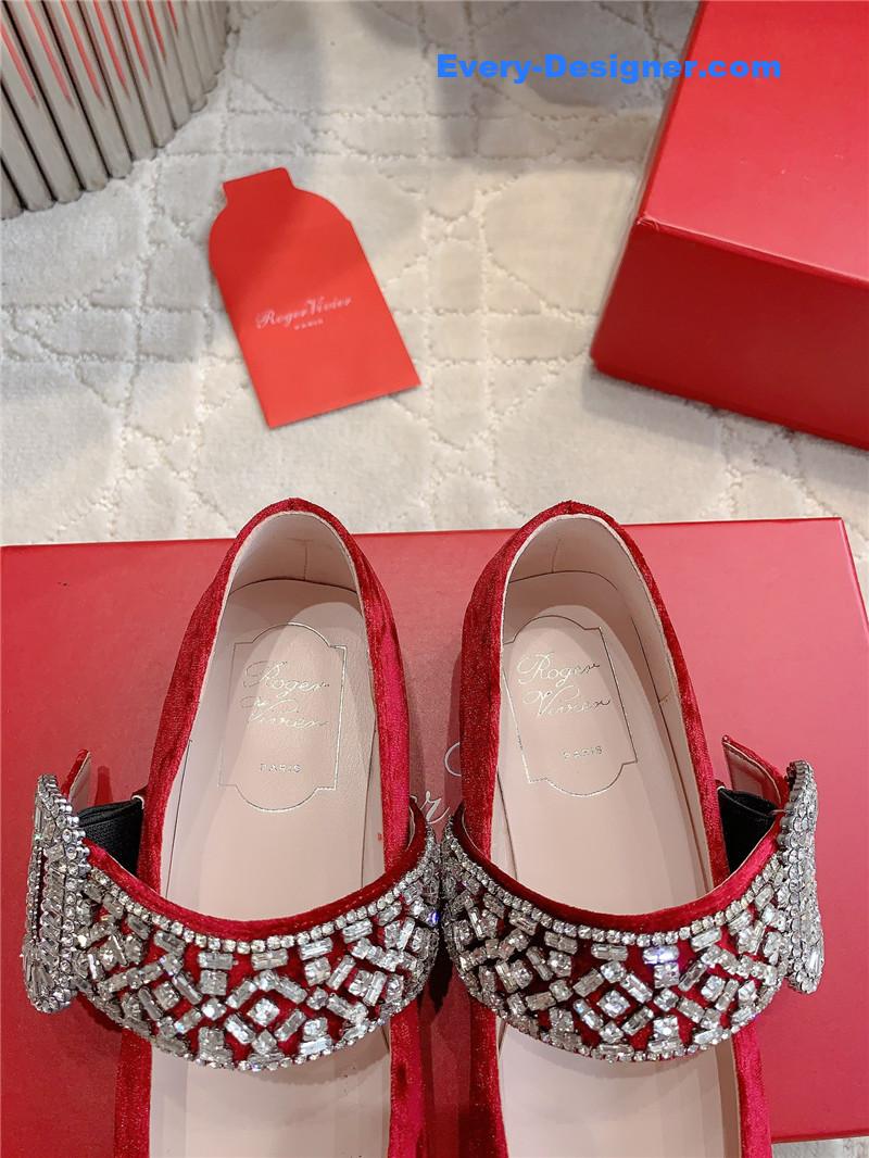 roger u1u1er belle u1u1er mary janes in velvet red