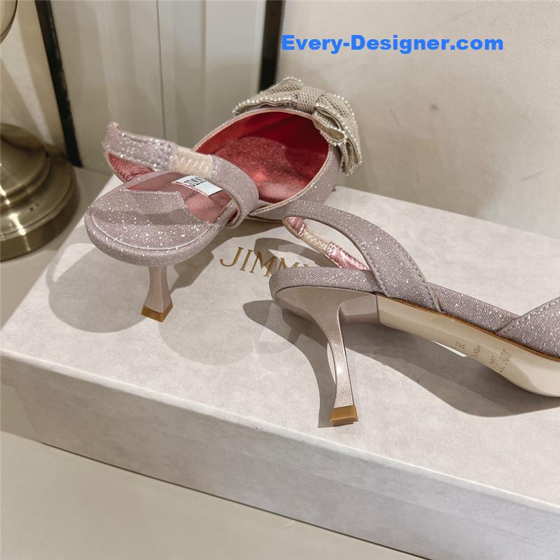 J1m*y Ch00 brook sb 50 rose mix glitter fabric shoes