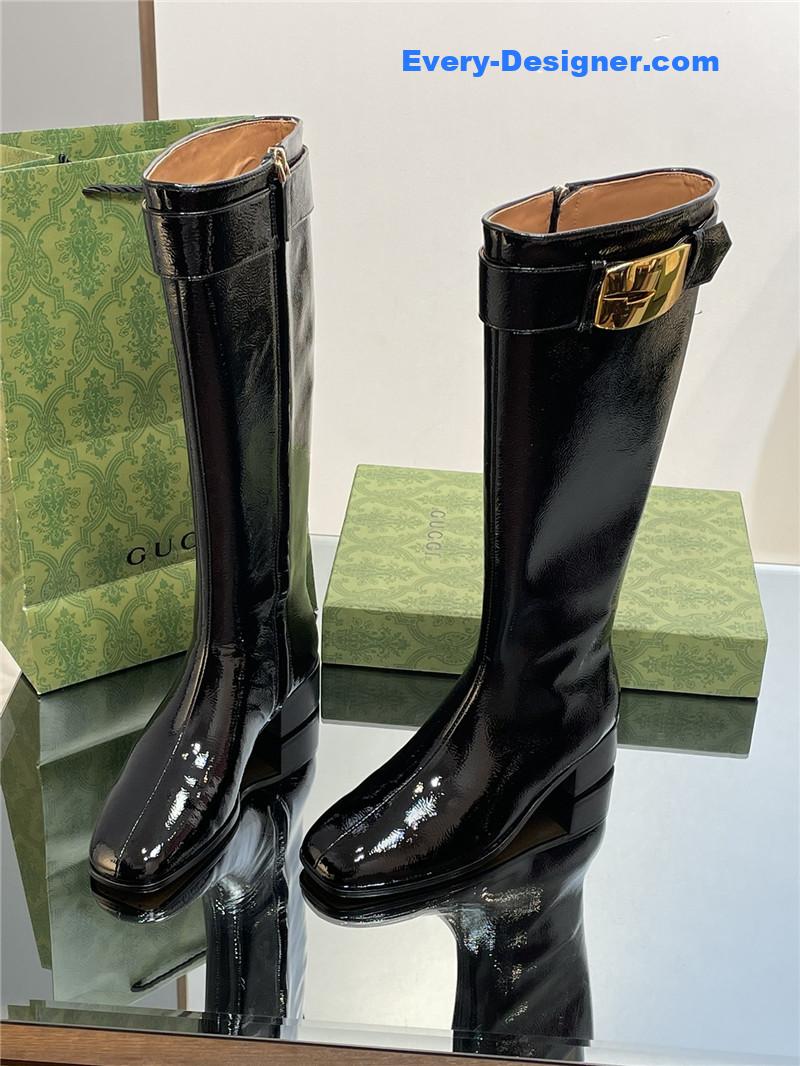 Gvc*1 retro g 35mm wax leather keen high boots