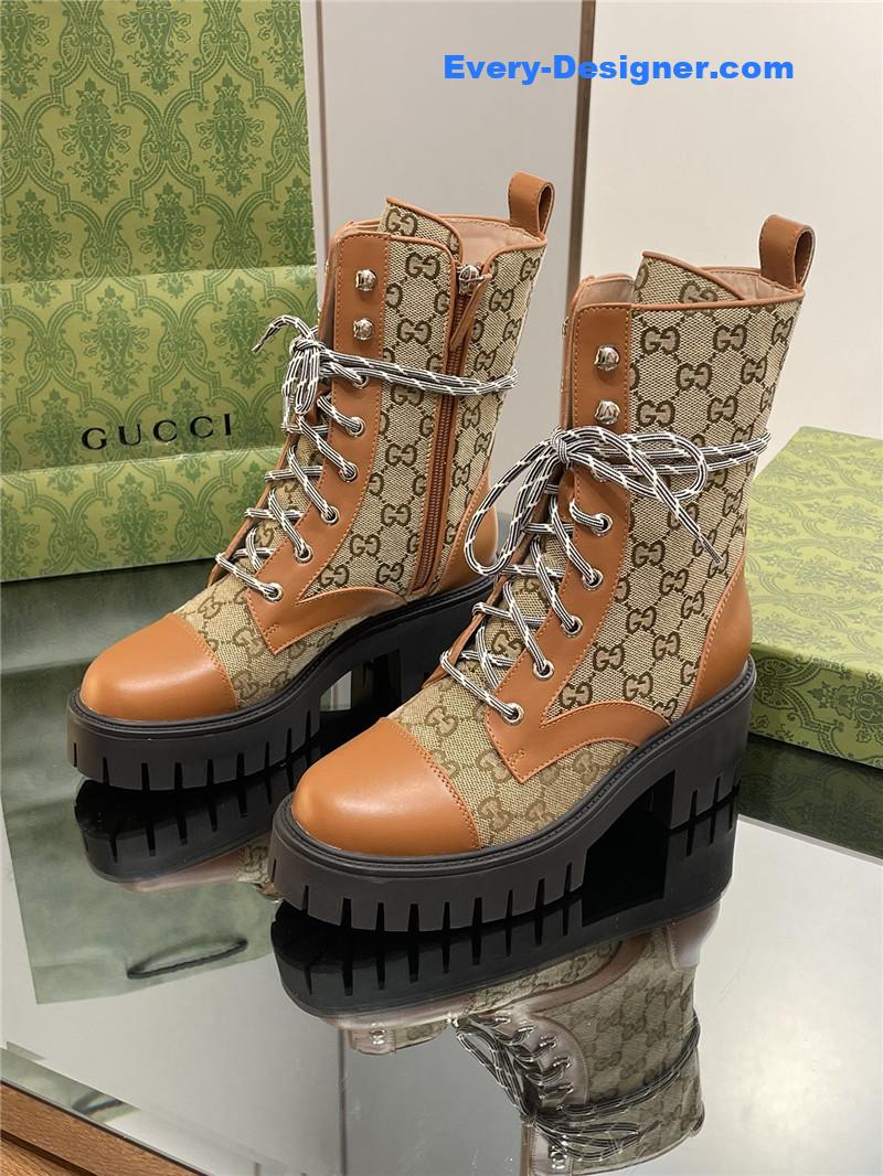 Gvc*1 gg platform lace-up ankle boots
