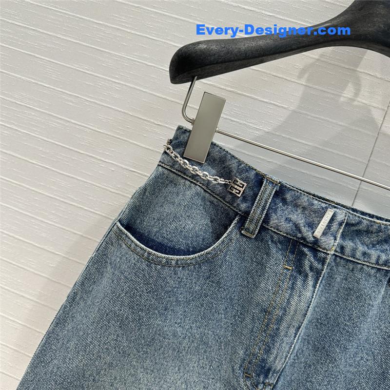 Givenchy metal chain buckle denim skirt replica D & G Clothing