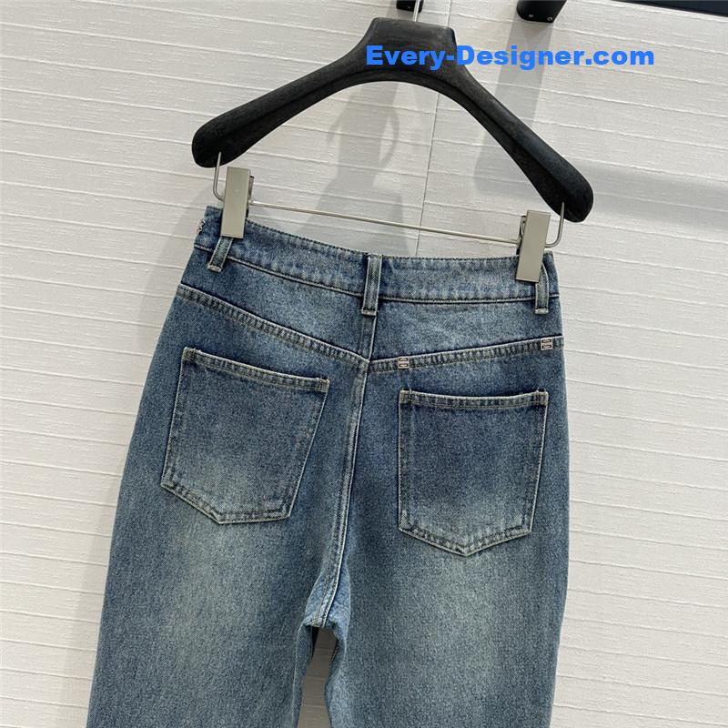Givenchy metal chain buckle denim micro -trousers replica clothers