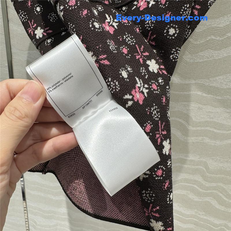 Ch**el floral glitter knitted suspenders replica clothes