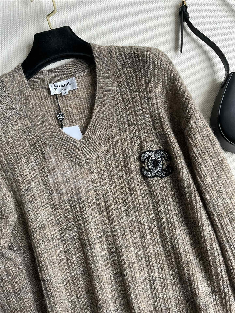 Ch**el embroidered knitted top replica clothing sites