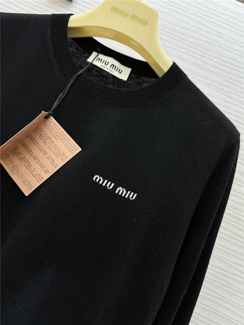 M1um1u knitted long-sleeved top replica clothing sites