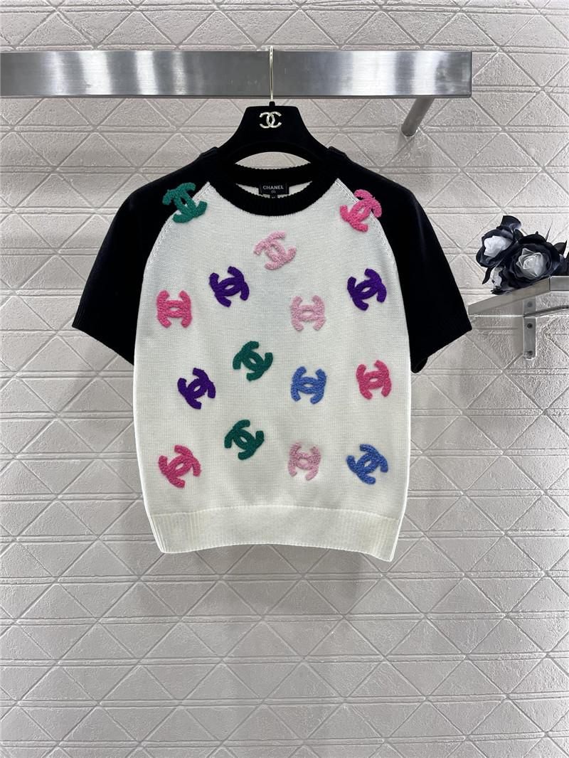 Ch**el knitted short-sleeved sweater replica clothing sites