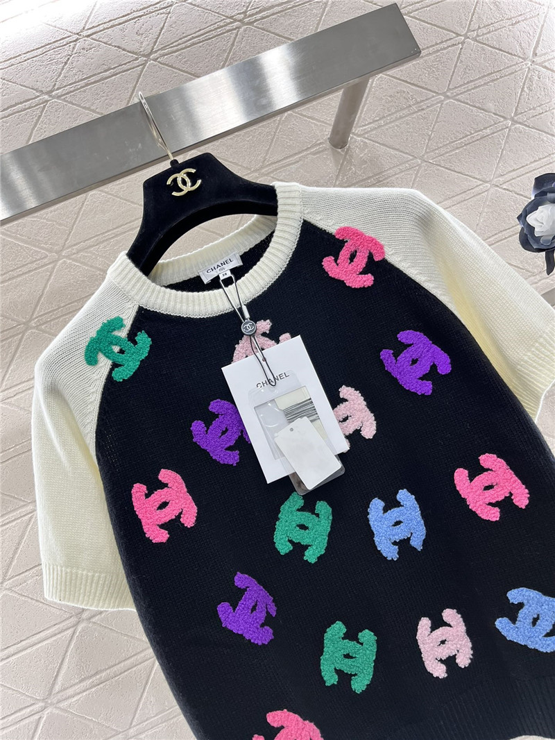 Ch**el knitted short-sleeved sweater replica clothing sites