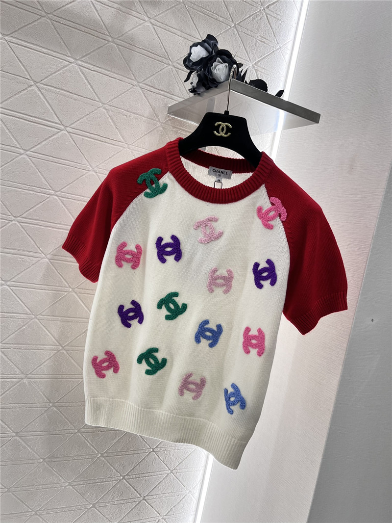 Ch**el knitted short-sleeved sweater replica clothing sites