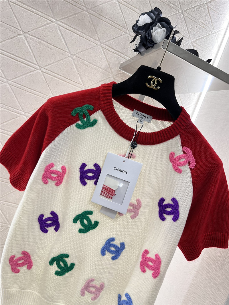 Ch**el knitted short-sleeved sweater replica clothing sites