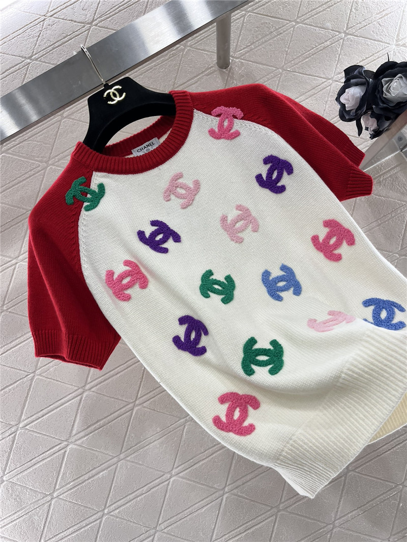 Ch**el knitted short-sleeved sweater replica clothing sites