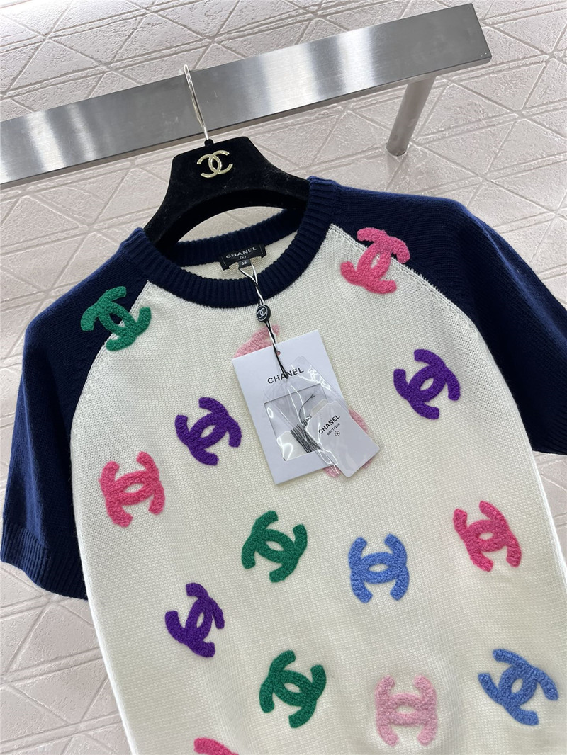 Ch**el knitted short-sleeved sweater replica clothing sites