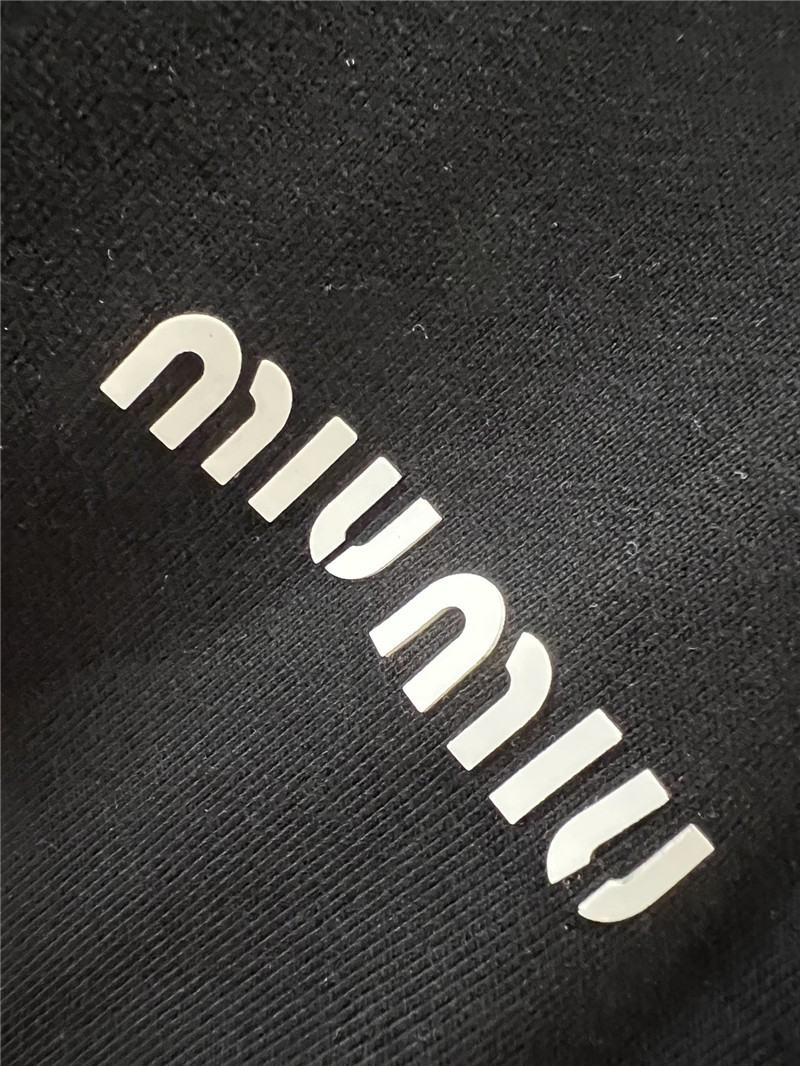 M1um1u round neck sweatshirt + short skirt set replica clothes