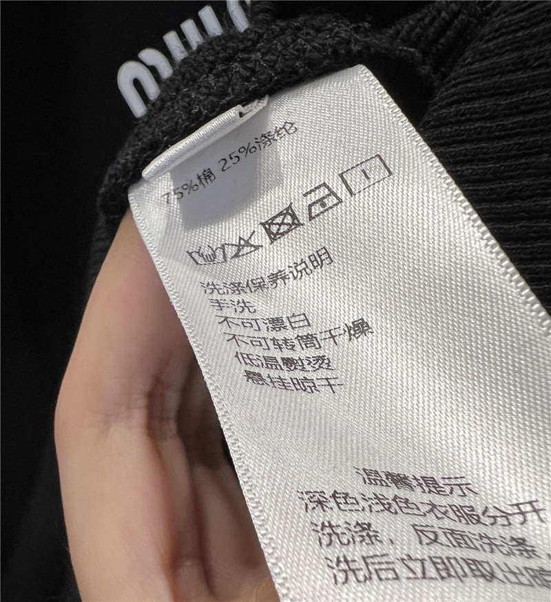 M1um1u round neck sweatshirt + short skirt set replica clothes