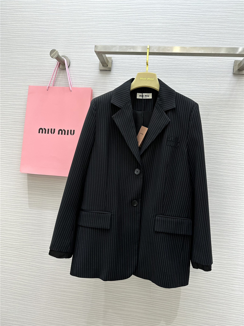 M1um1u vertical striped suit replica clothing sites