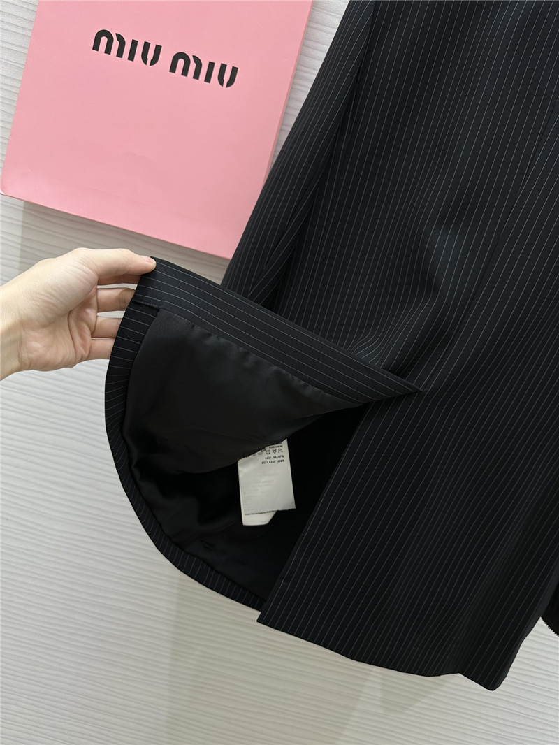M1um1u vertical striped suit replica clothing sites