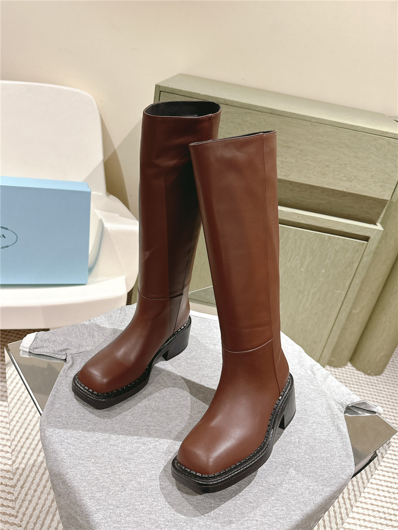Pra*a phenix burgundy leather knee-high boots