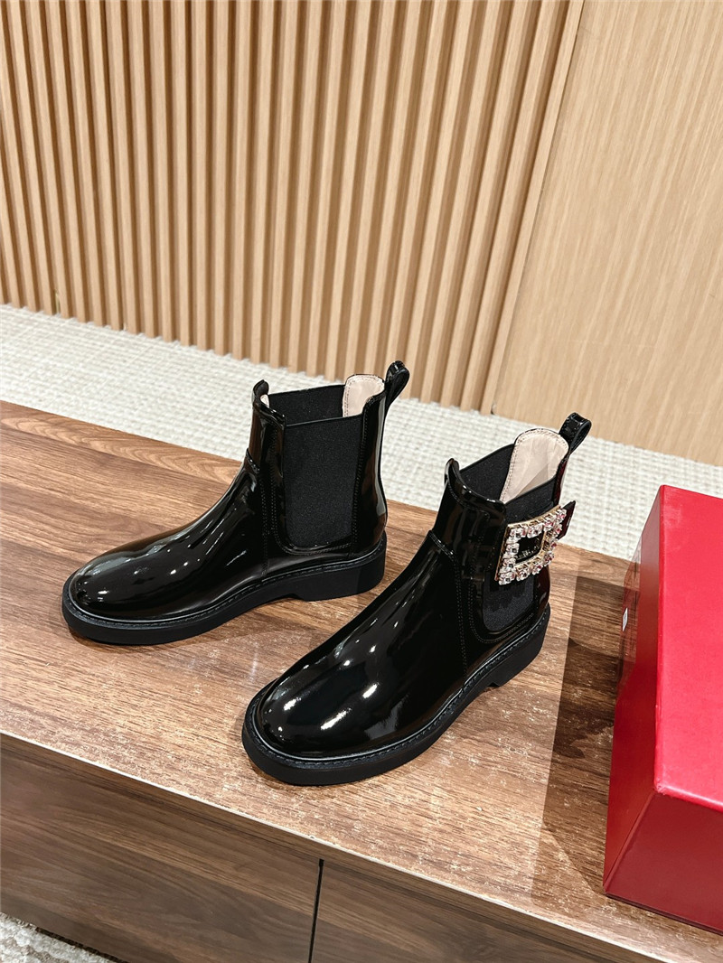 roger u1u1er square buckle rhinestone ankle boots