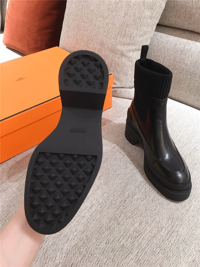H**me5 calfskin platform ankle boots