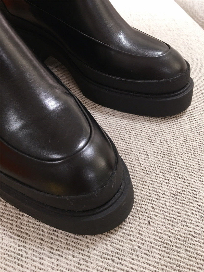 H**me5 calfskin platform ankle boots