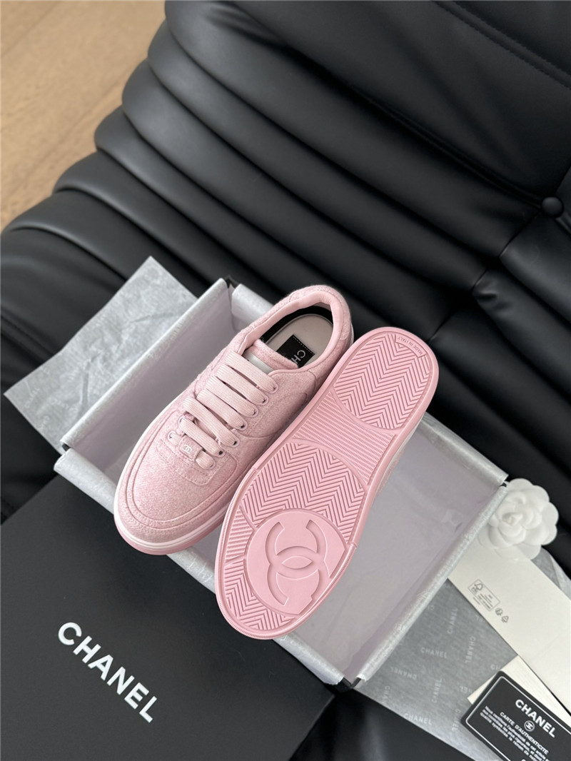 Ch**el pink logo air force sneakers